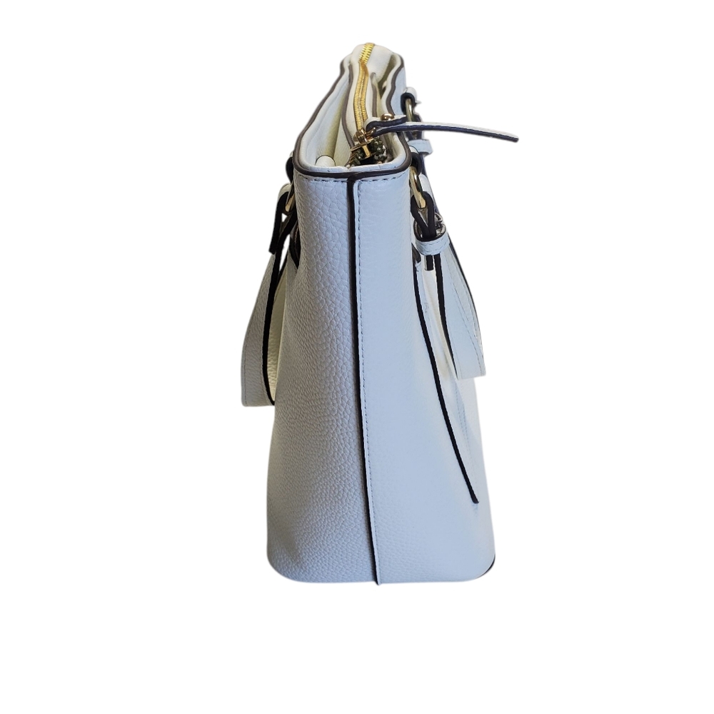 Nanette Lepore White Tote with Floral Pouch - Picture 5 of 16
